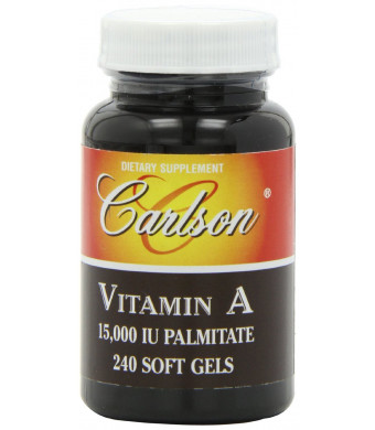 Carlson Labs Vitamin A Palmitate, 15000 IU, 240 Softgels