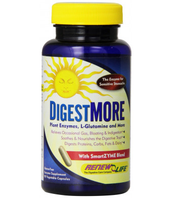 Renew Life Digest more Multi-Enzyme Capsules, 90 Count