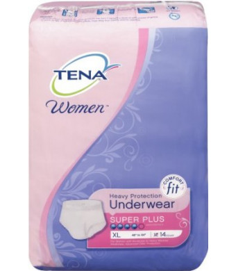 TENA for Women Heavy Protection Underwear, Super Plus Absorbency, XL, 14 Count