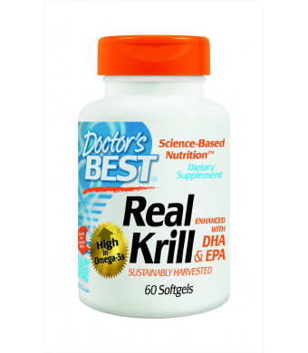 Doctor's Best Real Krill Enhanced with DHA and EPA, 60-Count