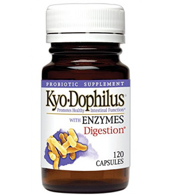 Kyolic Kyo-Dophilus Probiotics Plus Enzymes Capsules, 120 Count