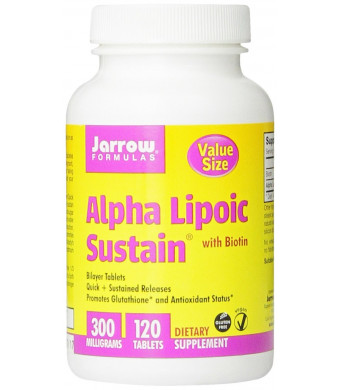 Jarrow Formulas Alpha Lipoic Sustain, 300 mg, 120 Count
