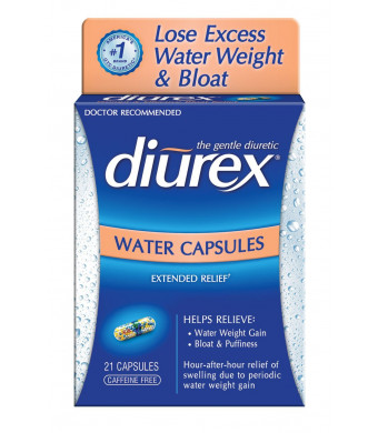 Diurex Extended Relief Water Capsules, 21 Count Capsules