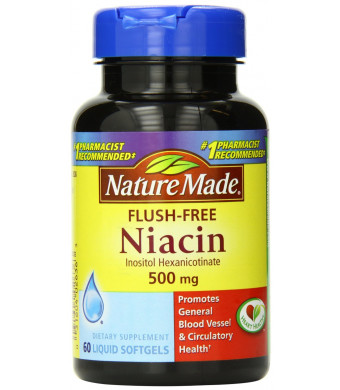 Nature Made Flush-free Niacin 500 Mg, Liquid Softgels, 60-Count