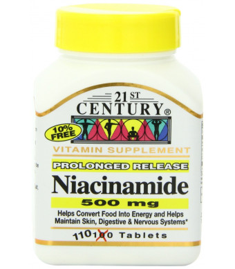 21st Century Niacinamide 500 mg Prolonged Release Tablets, 110-Count