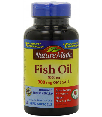 Nature Made Fish Oil,1000 mg, 300 mg OMEGA-3, 90-Count
