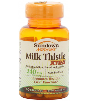 Sundown Naturals Milk Thistle XTRA Capsules - 60ct Bottle