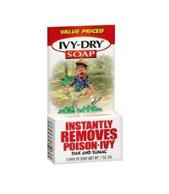Ivy-dry Soap. Instantly Removes Poison-ivy, Oak and Sumac. 3 Bars of Soap (0.7 Oz Each)
