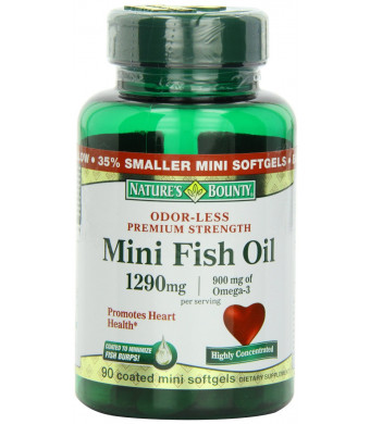 Nature's Bounty Mini Fish Oil, 1290mg, 90 Count