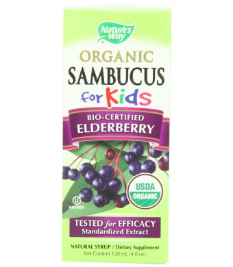 Nature's Way Organic Sambucus for Kids Syrup, 4 Fluid Ounce