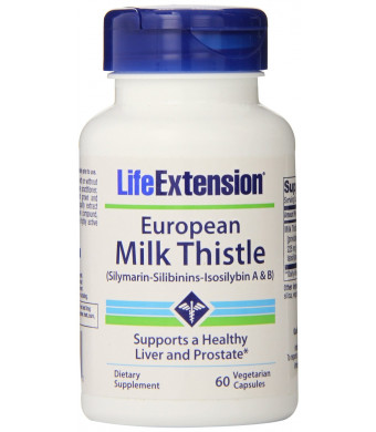 Life Extension European Milk Thistle Vegetarian Capsules, 750 mg, 60 Count