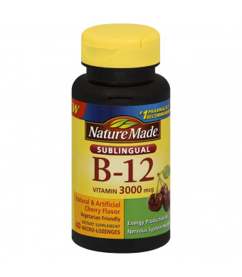 Nature Made Vitamin B-12 3000 MCG Sublingual, 40 Count