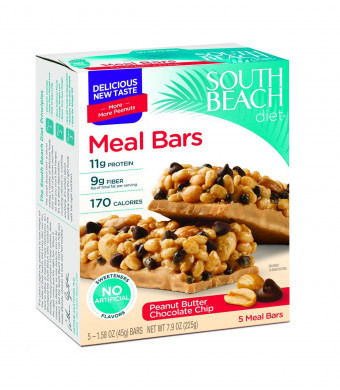 South Beach Diet Meal Bars, Chocolate Chunk, 1.58 Ounce, 5 Count