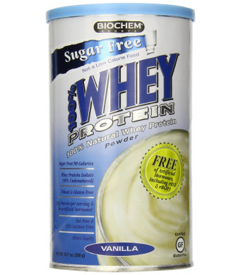 Biochem 100% Whey Sugar Free Protein, Vanilla, 11.8 Ounce