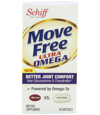 Move Free Ultra Omega Joint Supplement with Omega 3 Krill Oil, Hyaluronic Acid and Astaxanthin, 30 Count