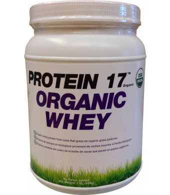 Organic Whey Protein 17 Supplement Powder, Delicious Natural, 1 Pound