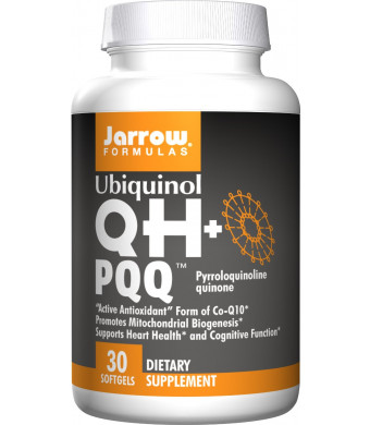 Jarrow Formulas Ubiquinol Plus Pyrroloquinoline Quinone Supplement, 30 Count