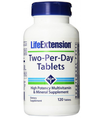 Life Extension Two-Per-Day Tablets, 120 Count