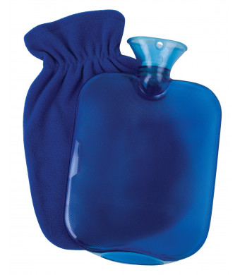 Carex Health Brands Carex Hot Water Bottle with Fleece Cover