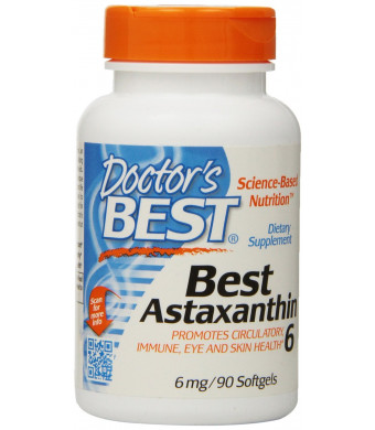 Doctor's Best Best Astaxanthin Softgels, 6 mg, 90 Count