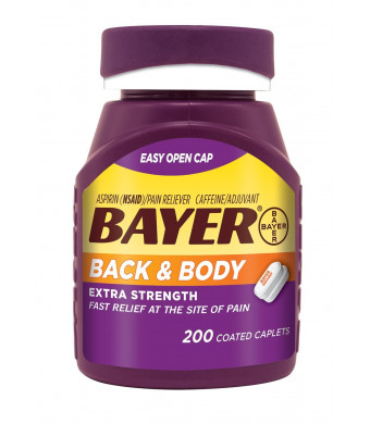 Bayer Extra Strength Bayer Back and Body Pain Caplets 500mg, 200 Count