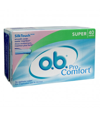 o.b. Pro Comfort Digital Tampons, Super, 40 Count