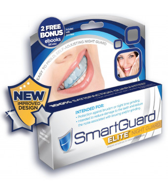 SmartGuard Elite - NEW IMPROVED Night Guard For Teeth Grinding and Bruxism - Mouthguard for Teeth Dental Bite Splint Appliance. TMJ Dentist Designed 