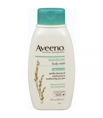 Aveeno Active Naturals Skin Relief Body Wash, Fragrance Free, 12 Ounce