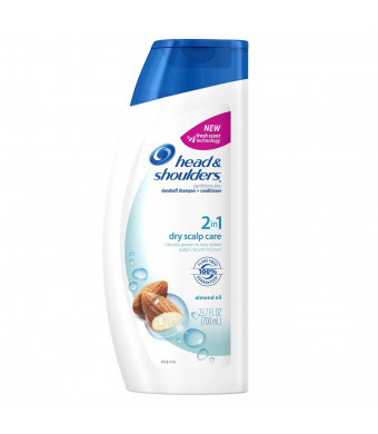 Head and Shoulders Dry Scalp Care With Almond Oil 2-In-1 Dandruff Shampoo And Conditioner 23.7 Fl Oz (Pack of 2)