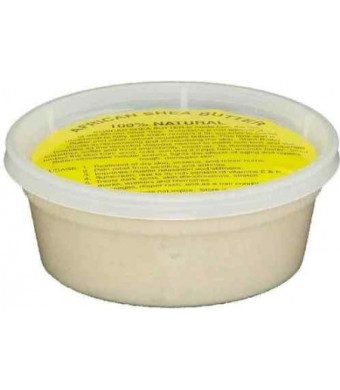 REAL African Shea Butter Pure Raw Unrefined From Ghana "IVORY"  8oz. CONTAINER