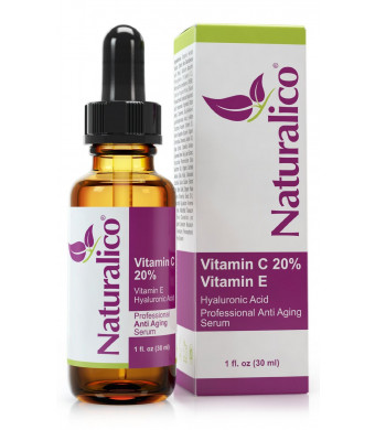 BEST ORGANIC Vitamin C Serum for Face. Botanical 20% Vitamin C + E + Vegan Hyaluronic Acid Serum. #1 Anti Aging Formula Moisturizer with Natural Ingredients 