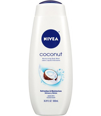 NIVEA Body Wash, Coconut, 16.9 Ounce (Pack of 3)