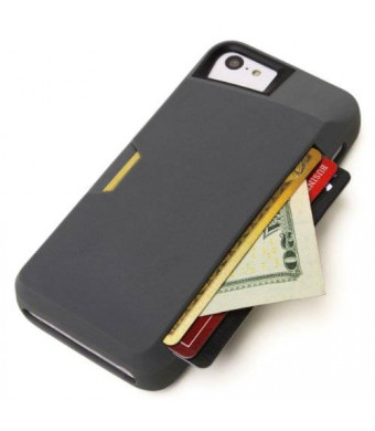 iPhone 5c Wallet Case - Slite Card Case for iPhone 5c by CM4 - Slate Gray- [Ultra Slim Protective iPhone Wallet]