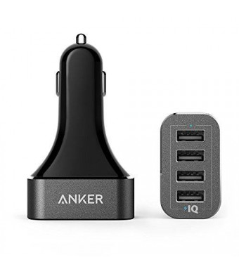 Anker 9.6A / 48W 4-Port USB Car Charger with PowerIQ Technology for iPhone 6s / 6 / 6 plus