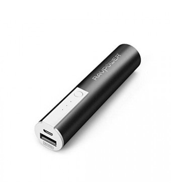 [Smallest and Lightest Metal Portable Charger] RAVPower Portable Charger 3350mAh External Battery Pack Power Bank (3rd Gen Luster Mini