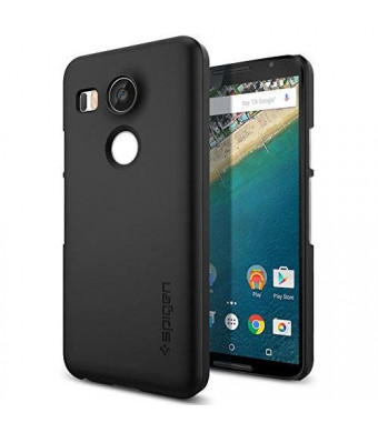 Nexus 5X Case, Spigen [Thin Fit] Exact-Fit [Black] Premium Matte Finish Hard Case for Nexus 5X (2015) - Black (SGP11756)