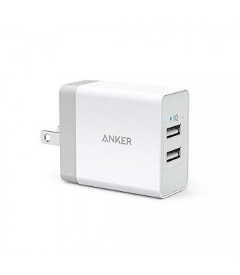 Anker 24W 2-Port USB Wall Charger with Foldable Plug and PowerIQ Technology for Apple iPhone 6 / 6 Plus