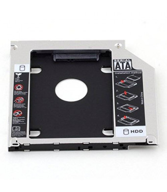 HIGHROCK SATA 2.5" / 9.5mm 2nd Hard Disk Drive Caddy Adapter Special Designed For Apple macbook pro (13