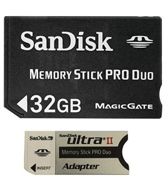 SanDisk Flash 32 GB Memory Stick PRO Duo Flash Memory Card SDMSPD-032G, Black