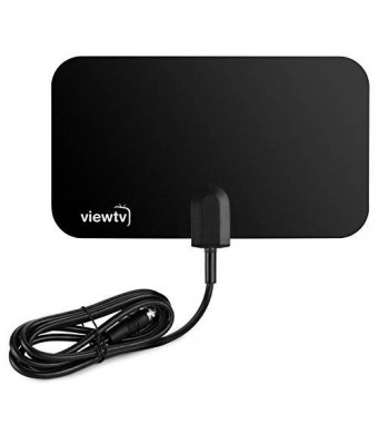 ViewTV Flat HD Digital Indoor TV Antenna - 25 Miles Range - Black