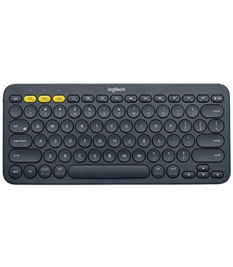 Logitech K380 Multi-Device Bluetooth Keyboard, Dark Grey (920-007558)