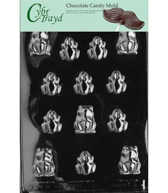 Cybrtrayd A002 Frogs Chocolate Candy Mold with Exclusive Cybrtrayd Copyrighted Chocolate Molding Instructions