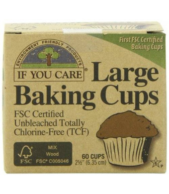 If You Care Unbleached Large Baking Cups, 60-Count Boxes (Pack of 24)