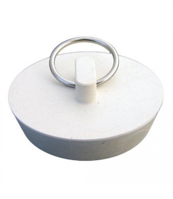 LASCO 02-3213 White Rubber Hollow Stopper for 1-3/4-Inch Drain Openings