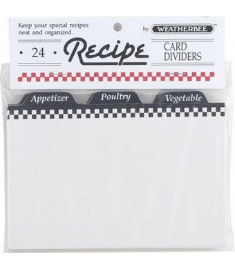 Weatherbee 4-by-6-Inch Recipe Box Dividers