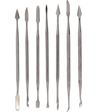 SE - Spatula and Carver Set - Double Ended, Stainless Steel, 7 Pc - DD3077