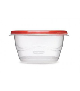 Rubbermaid TakeAlongs Food Storage Container, Square, Deep, Set of 2, 5.2-cup, Chili (FG7F68RETCHIL)
