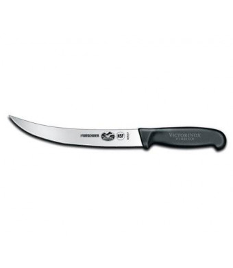 Victorinox Cutlery 8-Inch Curved Breaking Knife, Black Fibrox Handle