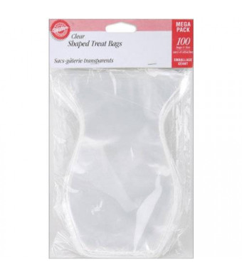 Wilton Shaped Treat Bags 4-1/2x7-1/4 100/Pkg-Clear