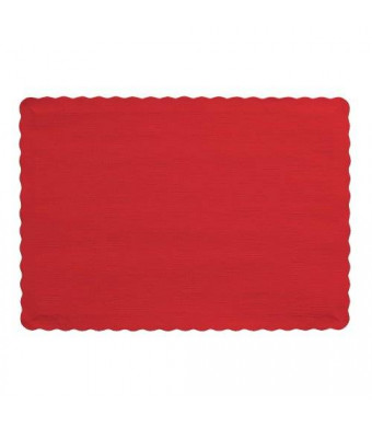Creative Converting 50 Count Touch of Color Paper Placemats, Classic Red